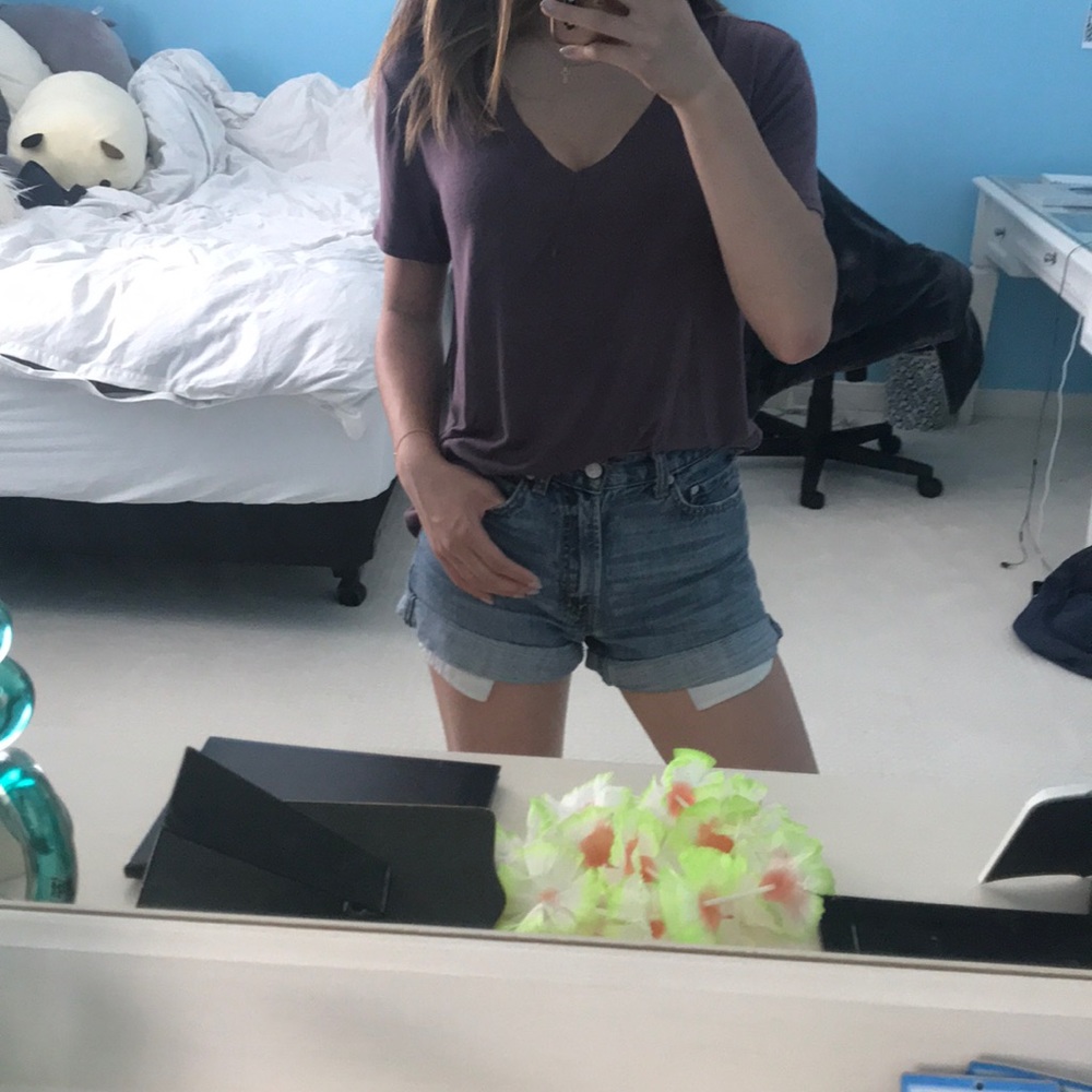 Purple v neck tee